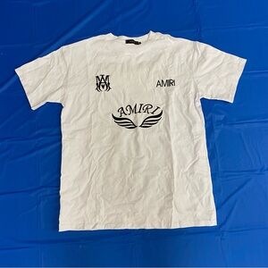 AMIRI‎ White and Black Short Sleeve Tee